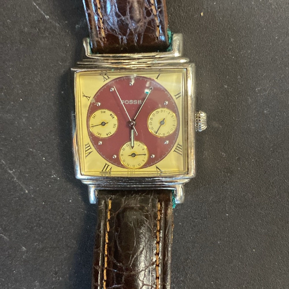 Fossil leather watch